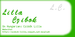 lilla czibok business card